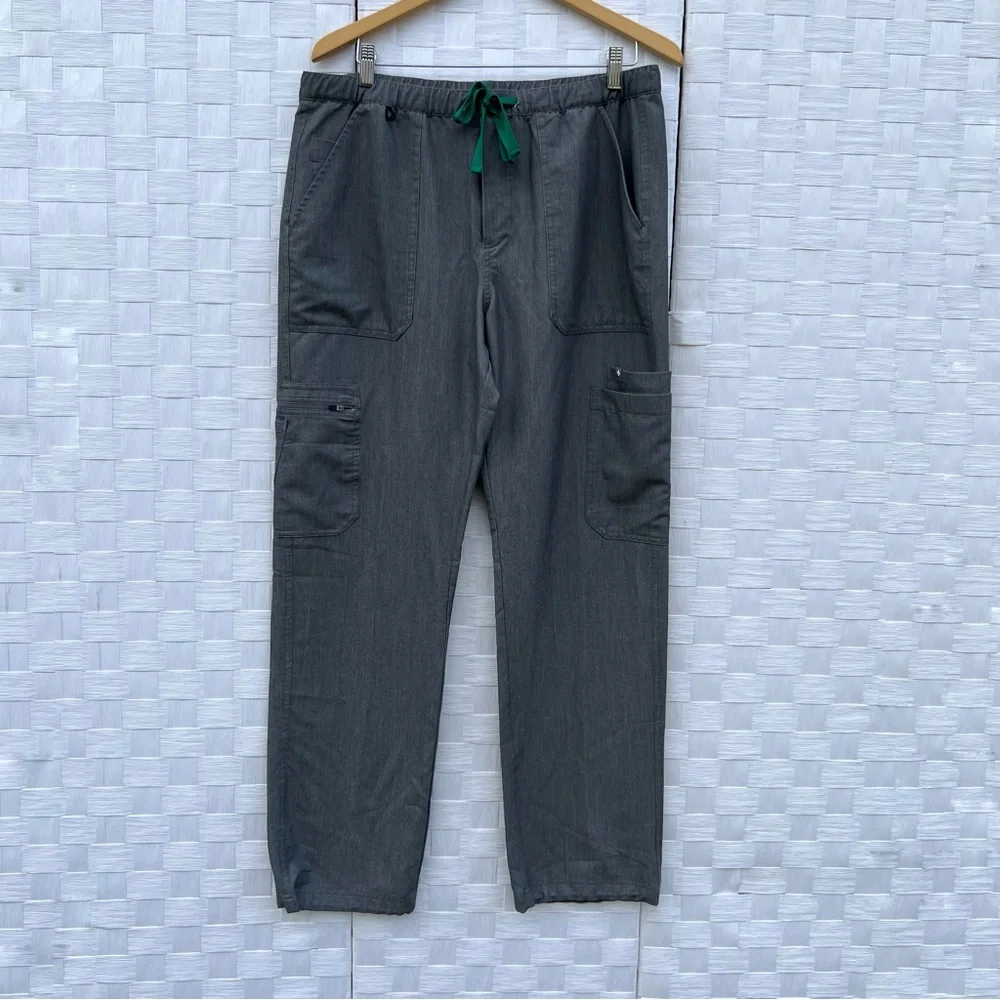 Figs Mens Grey Cairo Cargo Medical Scrub Pants Size Large